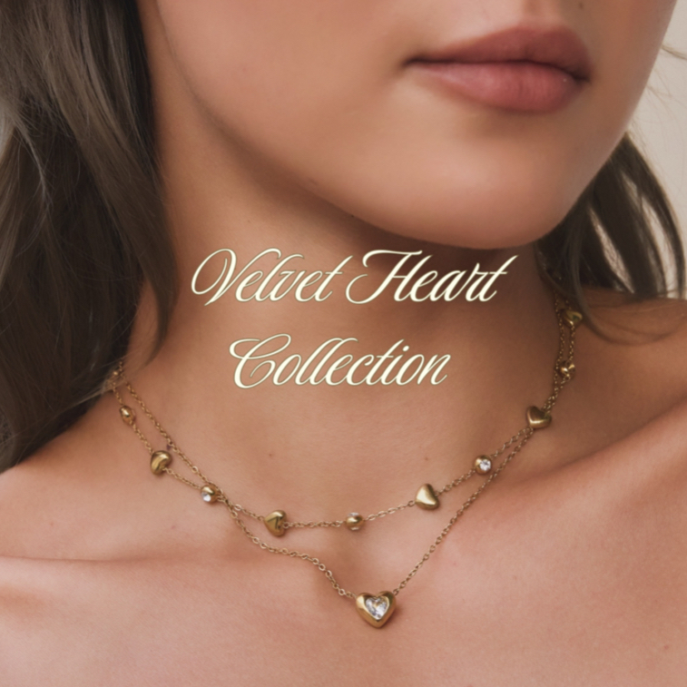 Valencia Haus • MILLIE NECKLACE • สร้อยคอสั้นลายหัวใจสลับเพชร
