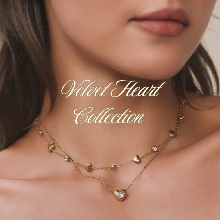 Valencia Haus • MILLIE NECKLACE • สร้อยคอสั้นลายหัวใจสลับเพชร