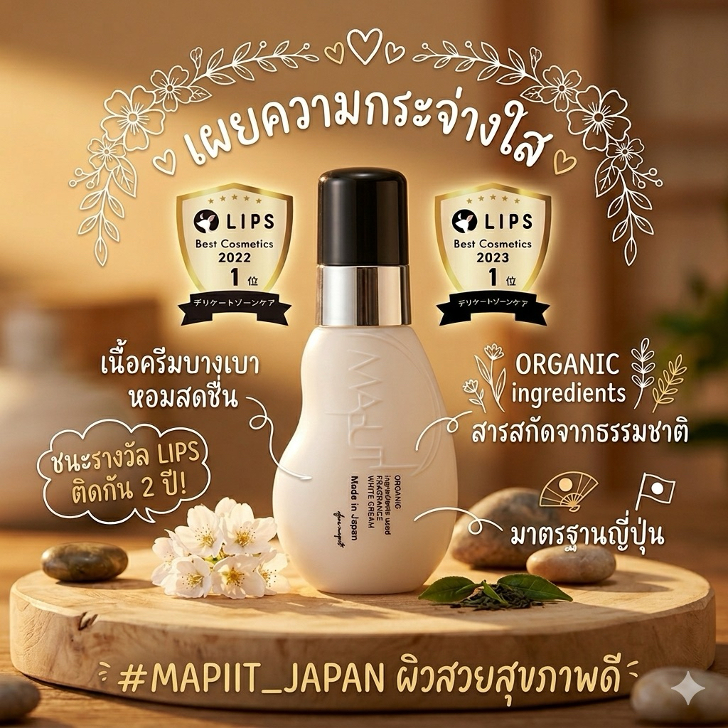 Maputi ครีมปรับผิวสว่างเฉพาะจุด คืนความมั่นใจให้ผิวบอบบางอย่างอ่อนโยน