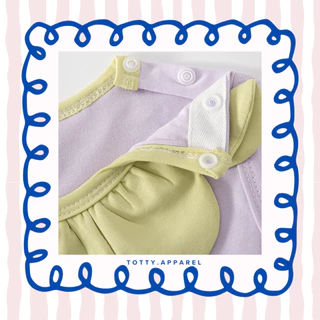 totty.apparel ชุดรอมเปอร์แขนกุด หน้าร้อน สำหรับเด็ก 3-6/6-9เดือน สีพาสเทล รุ่น sweet melt (0224)