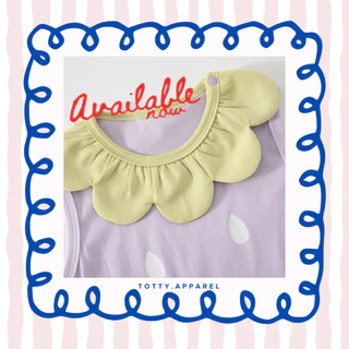 totty.apparel ชุดรอมเปอร์แขนกุด หน้าร้อน สำหรับเด็ก 3-6/6-9เดือน สีพาสเทล รุ่น sweet melt (0224)