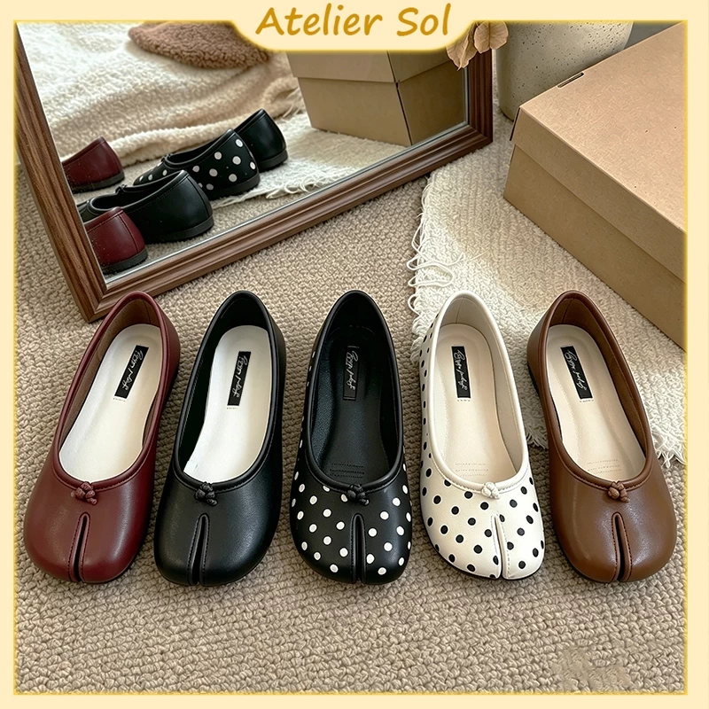 Atelier Sol รองเท้าแยกใส่แฟชั่นยอดนิยม รองเท้ากีบหมู ดีไซน์เก๋ไก๋ สินค้าเดี่ยวอินเทรนด์