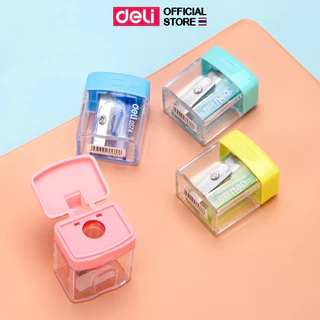 Deli 0574 Pencil Sharpener กบเหลาดินสอขนาดพกพา สีพาสเทล (คละสี 1 ชิ้น)
