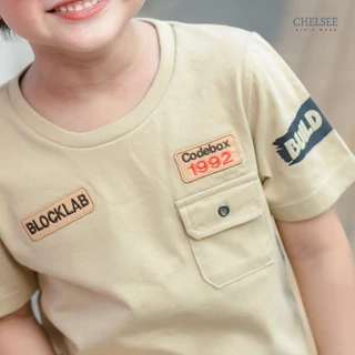 Chelsee เสื้อยืดคอกลม แขนสั้น เรียบๆ ผ้า 100%Cotton เด็กผู้ชาย อายุ 1.5-10 ปี เสื้อผ้าเด็กโต รุ่น 128273