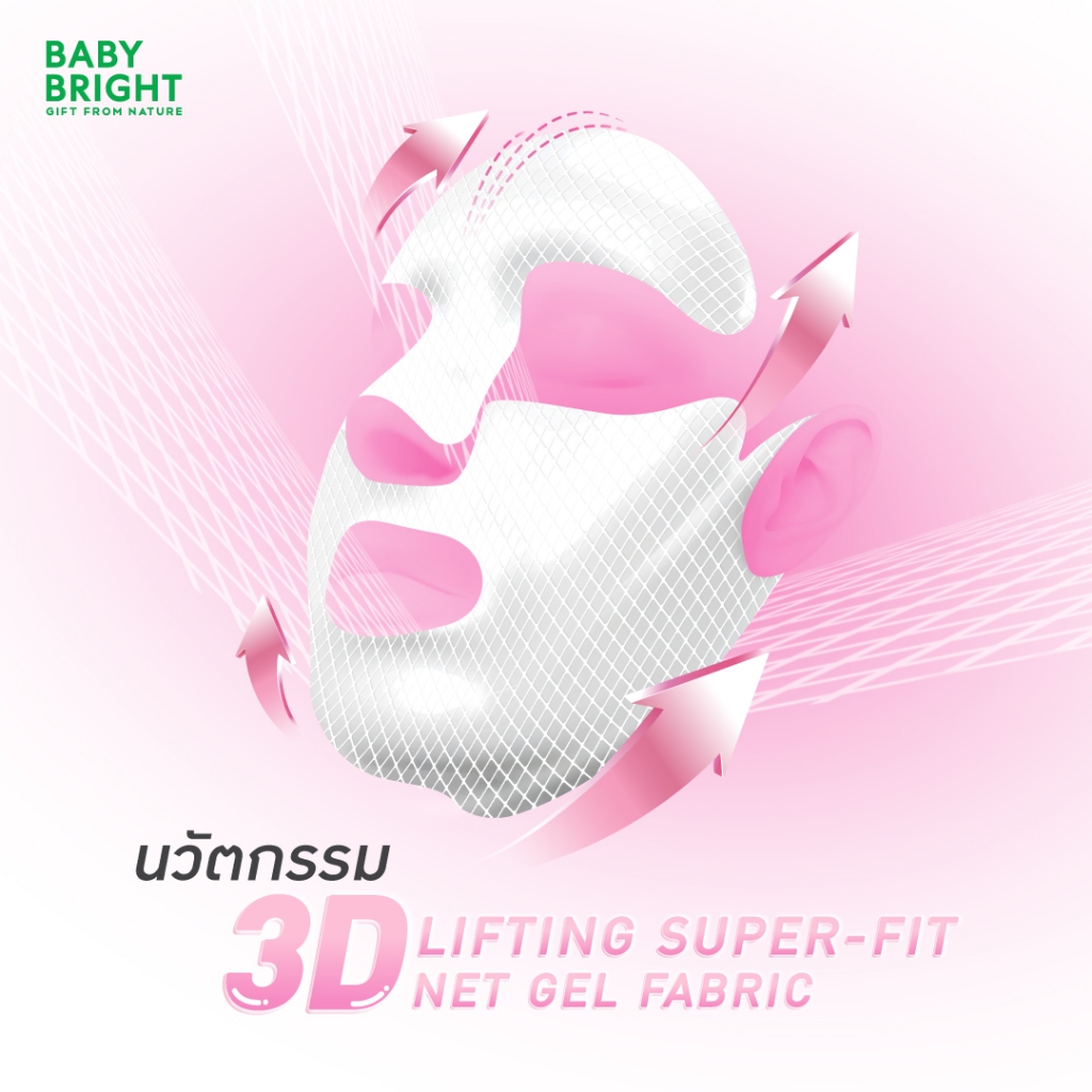 Baby Bright ماسك جل شبكي 3D Lifting ‏39 غ (6 أكياس) — صورة 5