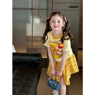 AY265 เสื้อผ้าเด็กผู้หญิงเซ็ต 3 ชิ้น ลาย Twinkle Star โทนเหลืองละมุน