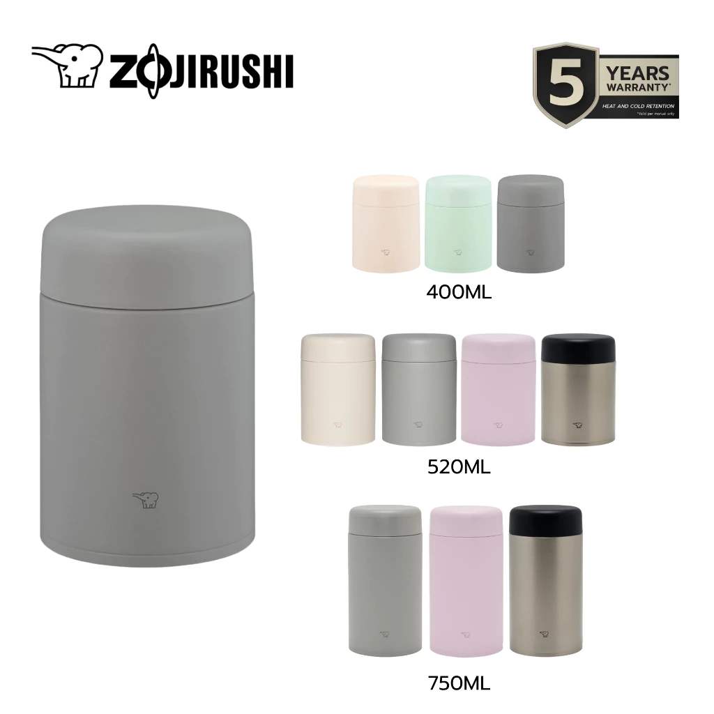Zojirushi Food Jars ภาชนะบรรจุอาหารสุญญากาศ ความจุ 0.4L/0.52L/ 0.75L รุ่น SW-LA40/52H/75H