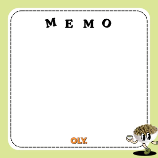 OLY. Cereal Character Memo Pad - Cute Minimalist Notepad for School & Office (Square)-Matcha