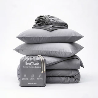 ErgoLab Bamboo Bedding Set - ชุดเครื่องนอนเส้นใยไผ่ออร์แกนิก 100% นุ่มสบาย ถนอมผิว เย็นมากขึ้น 3° ประกันคืนเงินใน 90 วัน