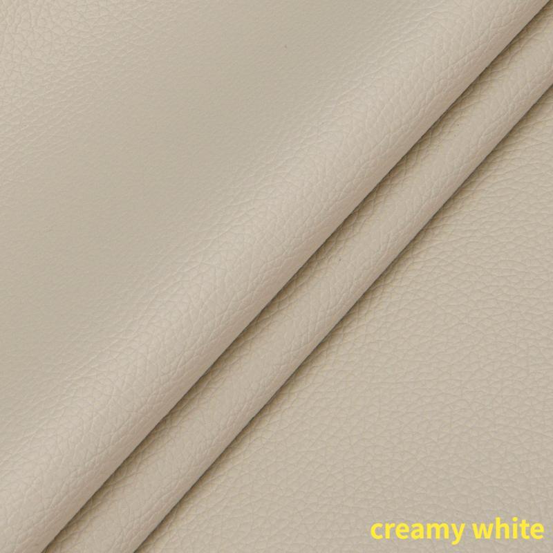 ข้อเสนอพิเศษ หนังเทียม สีขาวนวล cream 100*137 / 200*137cm off white หนังเทียมมีกาว แผ่นหนังปะโซฟา แพทช์หนัง ซ่อมโซฟา
