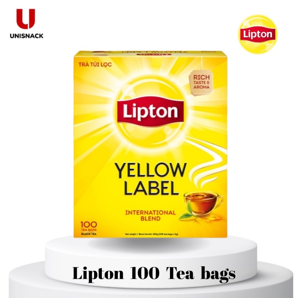 Lipton Yellow Label ชาลิปตัน ขนาด 100 ซอง(bags) สินค้านำเข้าจาก UAE  BBE: 04/2027