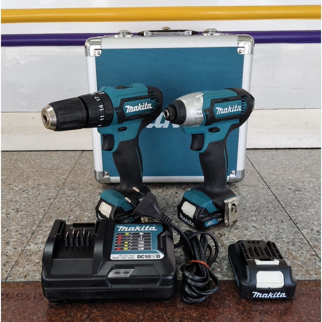Makita ชุดคอมโบ สว่านกระแทกไร้สาย HP333D + ไขควงกระแทกไร้สาย TD110D