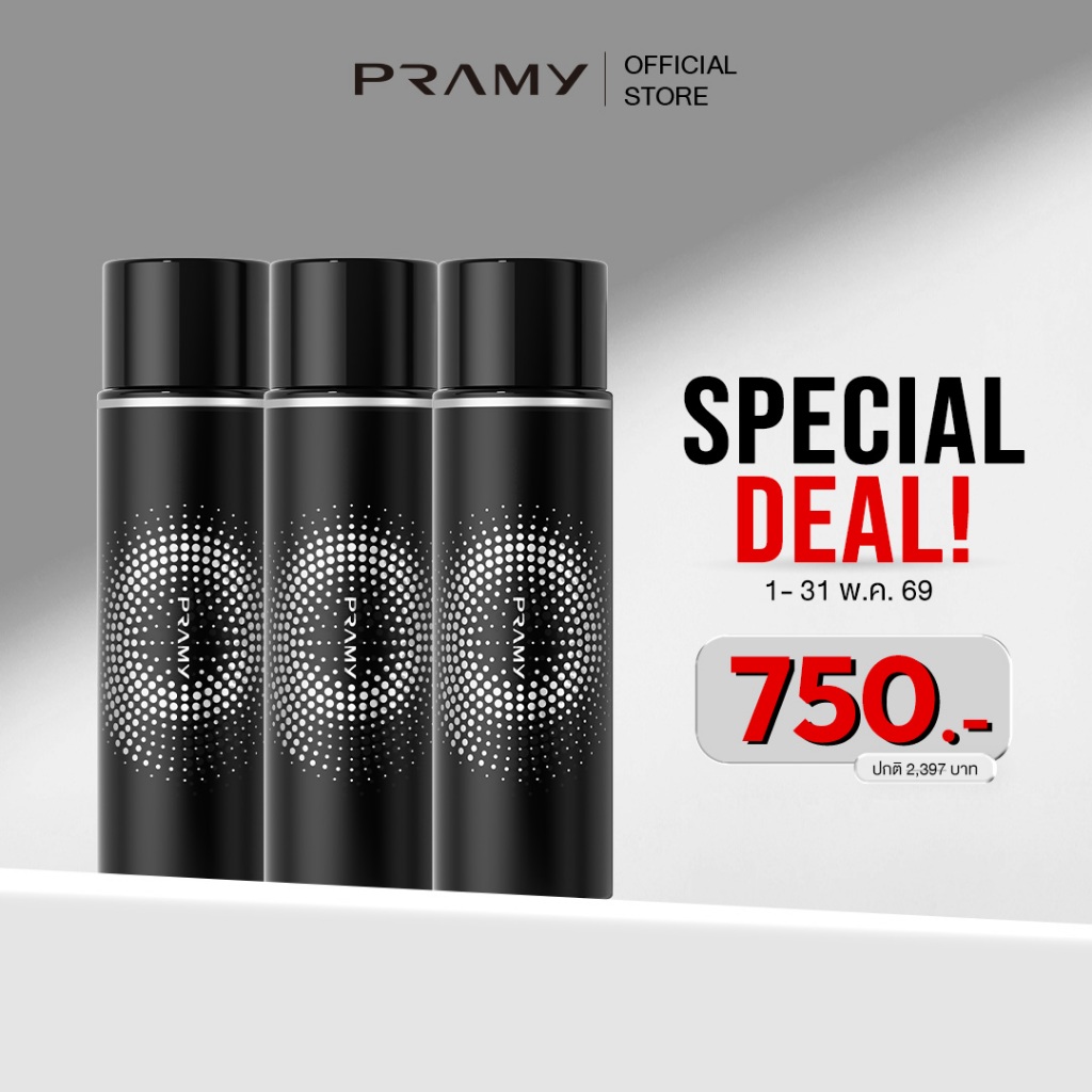 [Special 718THB]Pramy Moisturizing Makeup Setting Spray Matte Finish 100ml*3pcs