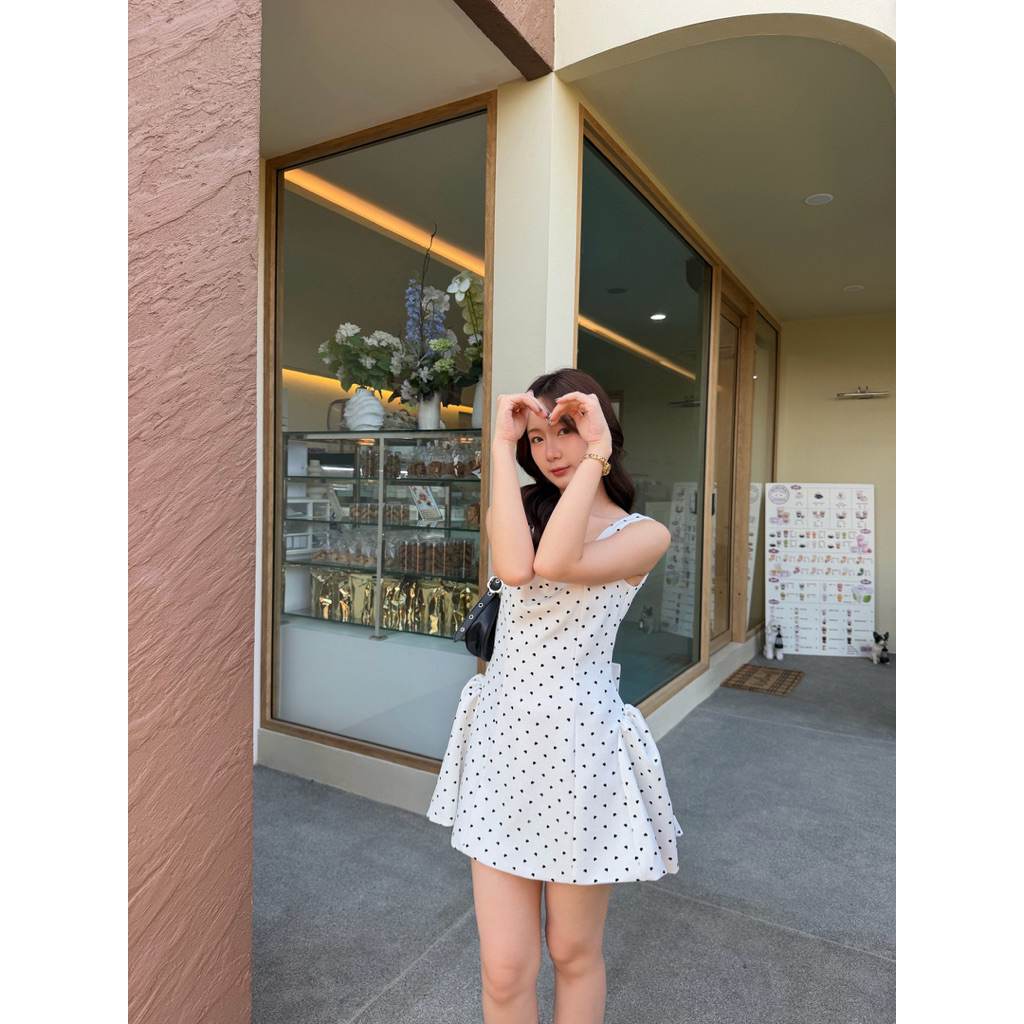 PICHABRAND : NEW STARRY DOTS MINIDRESS ชุดเดรส เดรสสั้น รูปที่ 6