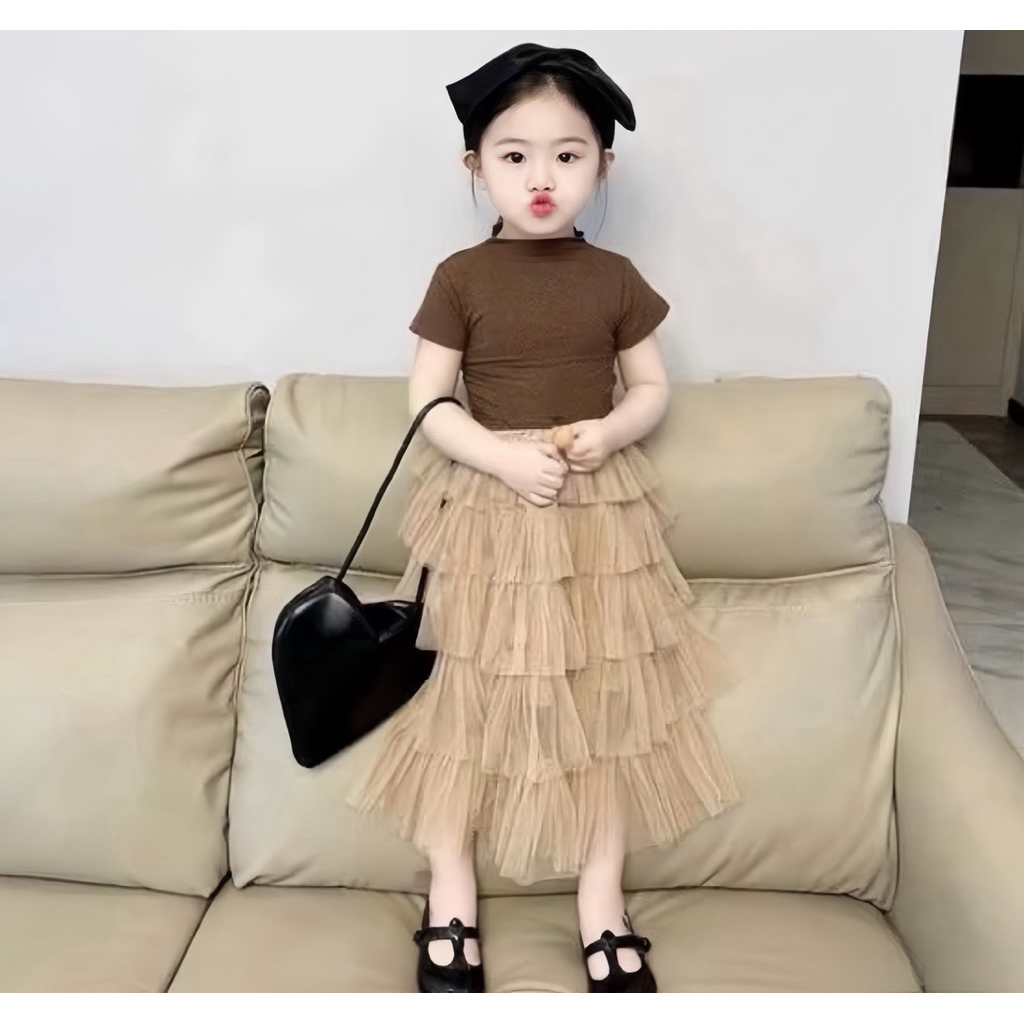 ชุดเซ็ทลูกสาวกระโปรงมุ้งน่ารักสดใส