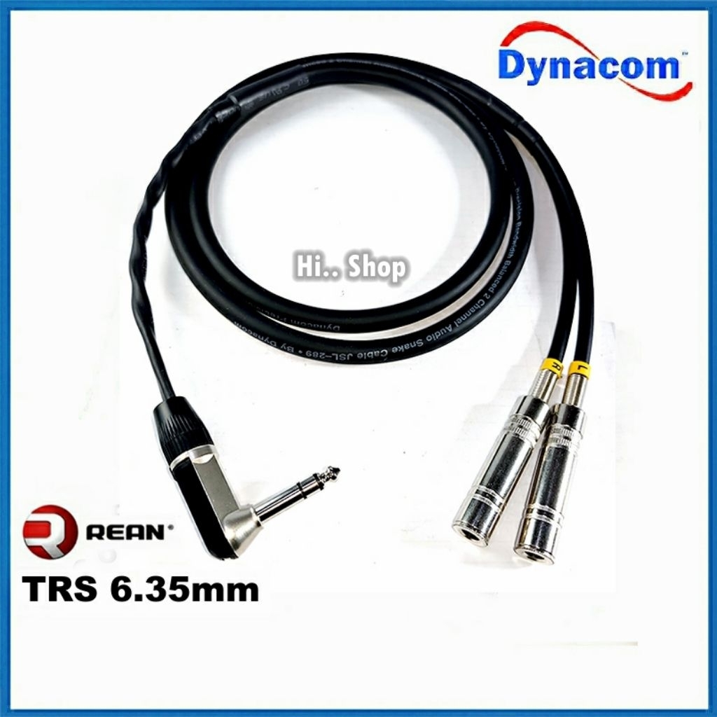 สายY TRS 6.35งอ- TS 6.35เมีย ใช้สายDynacom มัลติคอร์ 2 คอร์ JSL-289 หัวRean(TRS6.35mm)