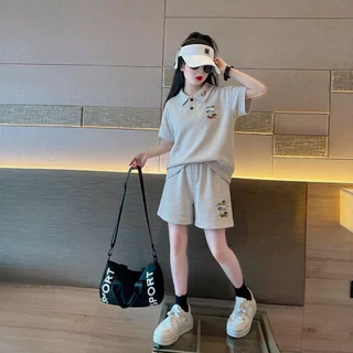 ชุดเสื้อเด็กพิมพ์ลาย ชุดเด็กแฟชั่นเกาหลี พิมพ์ลายการ์ตูน ผ้ายืดหยุ่น งานแฟชั่น พร้อมส่ง