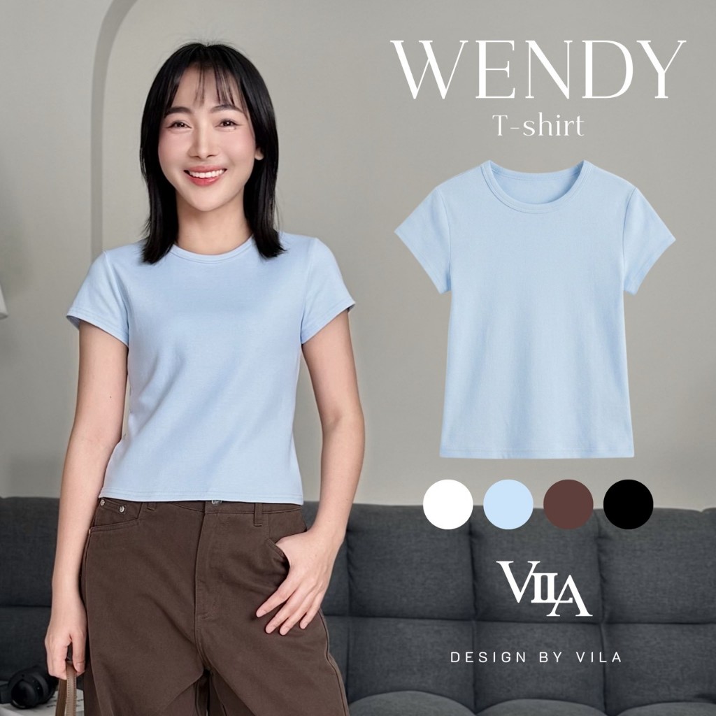 VILA I Wendy VL127 เสื้อยืดคอกลม VILA