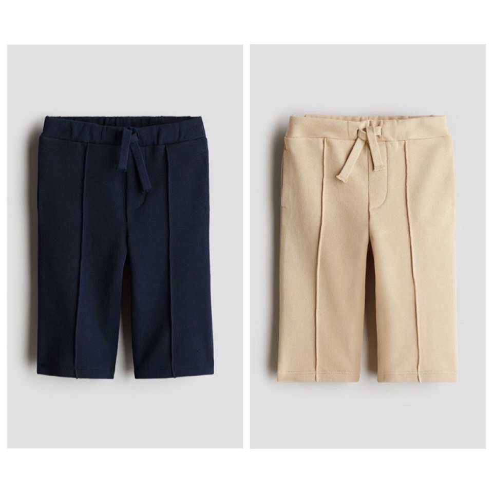 H&M กางเกงสเวต ด้านในมีผ้าบุ เอวปรับได้ เชือกผูกได้ เด็กเล็ก ไซด์  4 - 18 เดือน