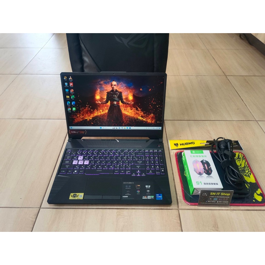 Asus TUF Gaming F15 FX506HE-HN018W (มือสอง) สเปค Intel Core i7-11800H RAM 16GB SSD 512GB NVIDIA GeFo