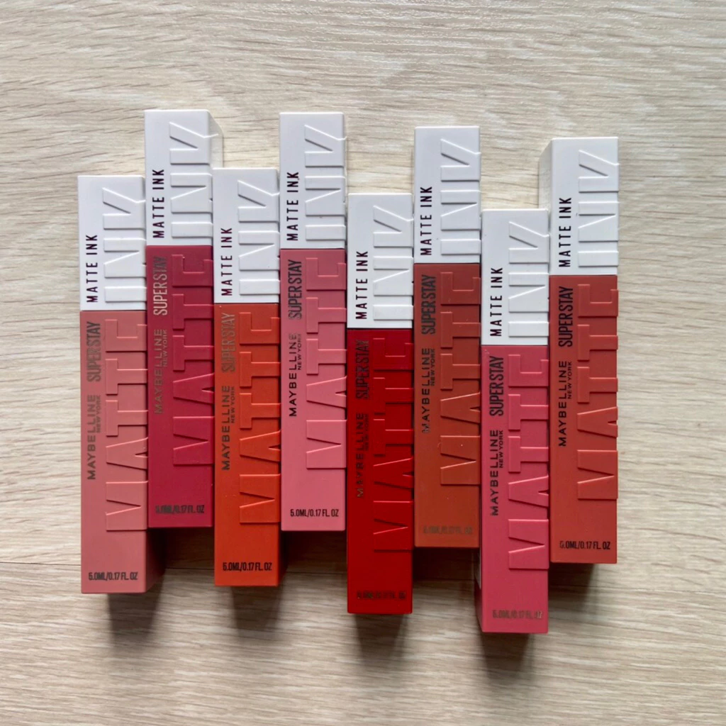 (แพ็คเกจใหม่)Maybelline Superstay Matte Ink Liquid Lipstick ลิปจิ้มจุ่มเนื้อแมท เมย์เบลลีนซุปเปอร์สเตย์ แมท อิ้งค์ 5 ml
