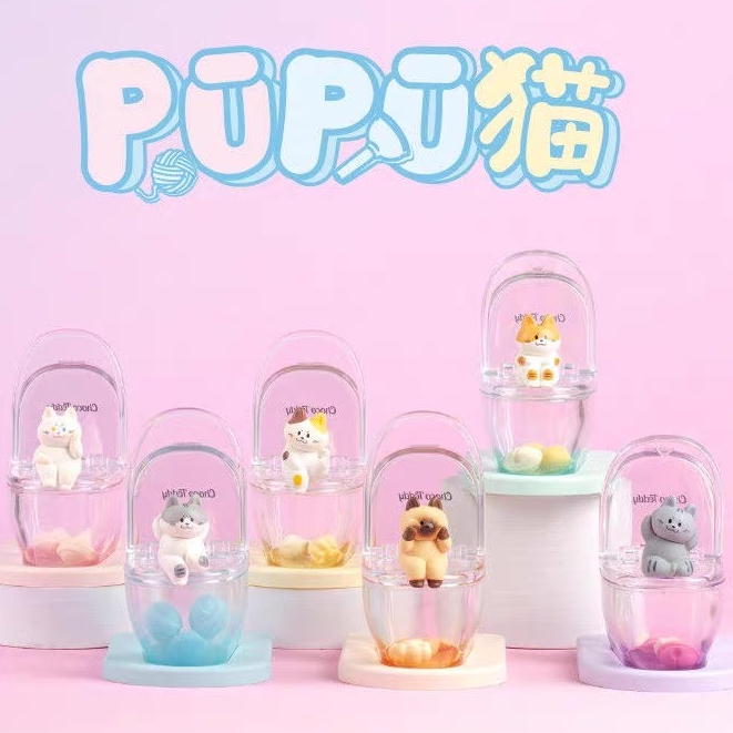 (สุ่ม/พร้อมส่ง🇹🇭)  ที่วางทรศ น้องเหมียว PUPU