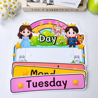 ป้ายวันที่ติดกระดาน (มีทั้งภาษาไทย-อังกฤษ)