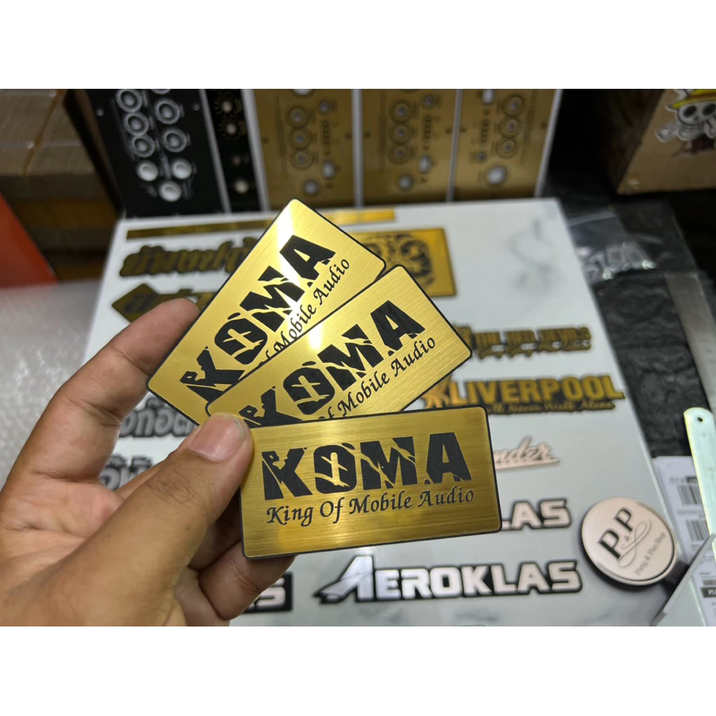 ป้ายโลโก้ KOMA DIY ติดตู้ลำโพง 🔊