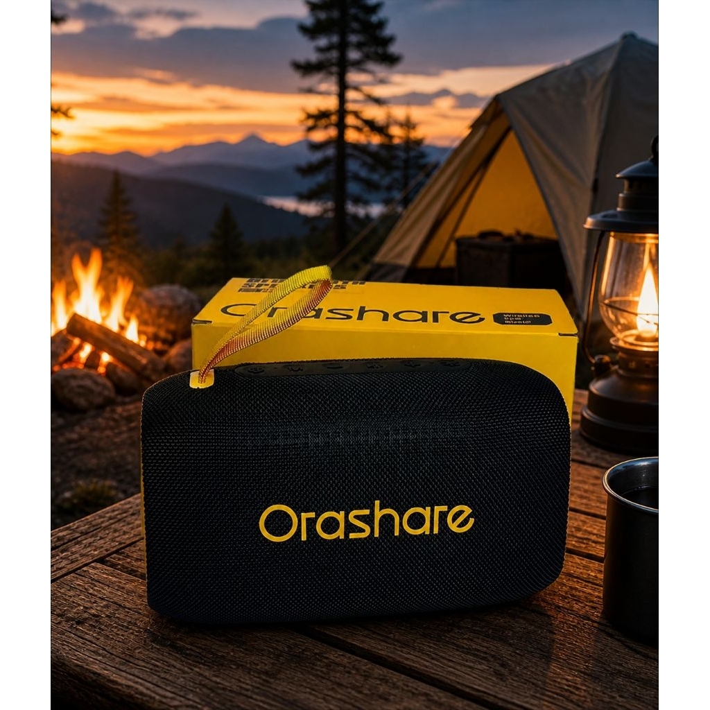ลำโพงบลูทูธ Orashare BS08PLUS เสียงเบสแน่น 20W พร้อมไฟ RGB สีดำ