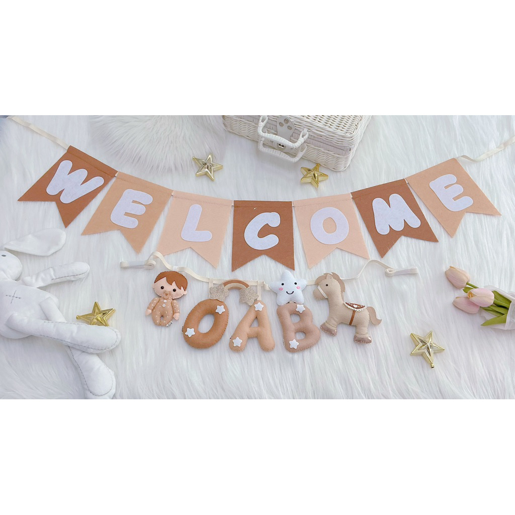 ⚡️ส่งด่วน⚡️อักษรมินิมอล ป้ายชื่อตกแต่งห้อง เตียง