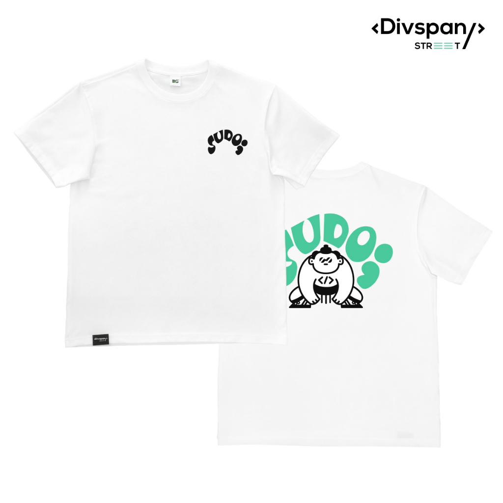Divspan – เสื้อยืดขาว สตรีทมินิมอล รุ่น Sudo Sumo