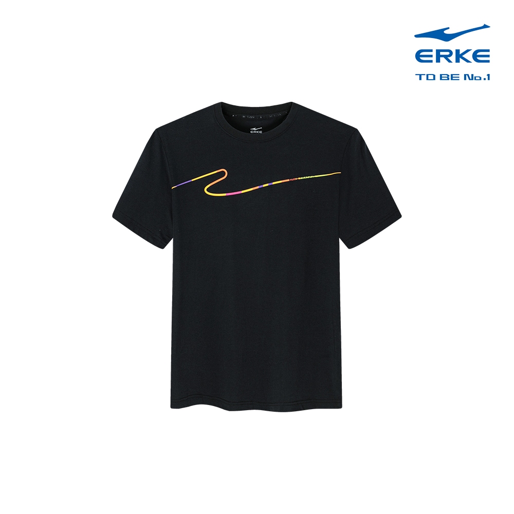 ERKE Crew Neck T-shirt > Black > 11225202348-003