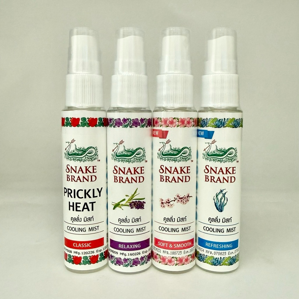 (ขนาดพกพา) สเปรย์เย็น ตรางู คูลลิ่งมิสท์ 30ml Cooling Mist Spray (มี4กลิ่น)