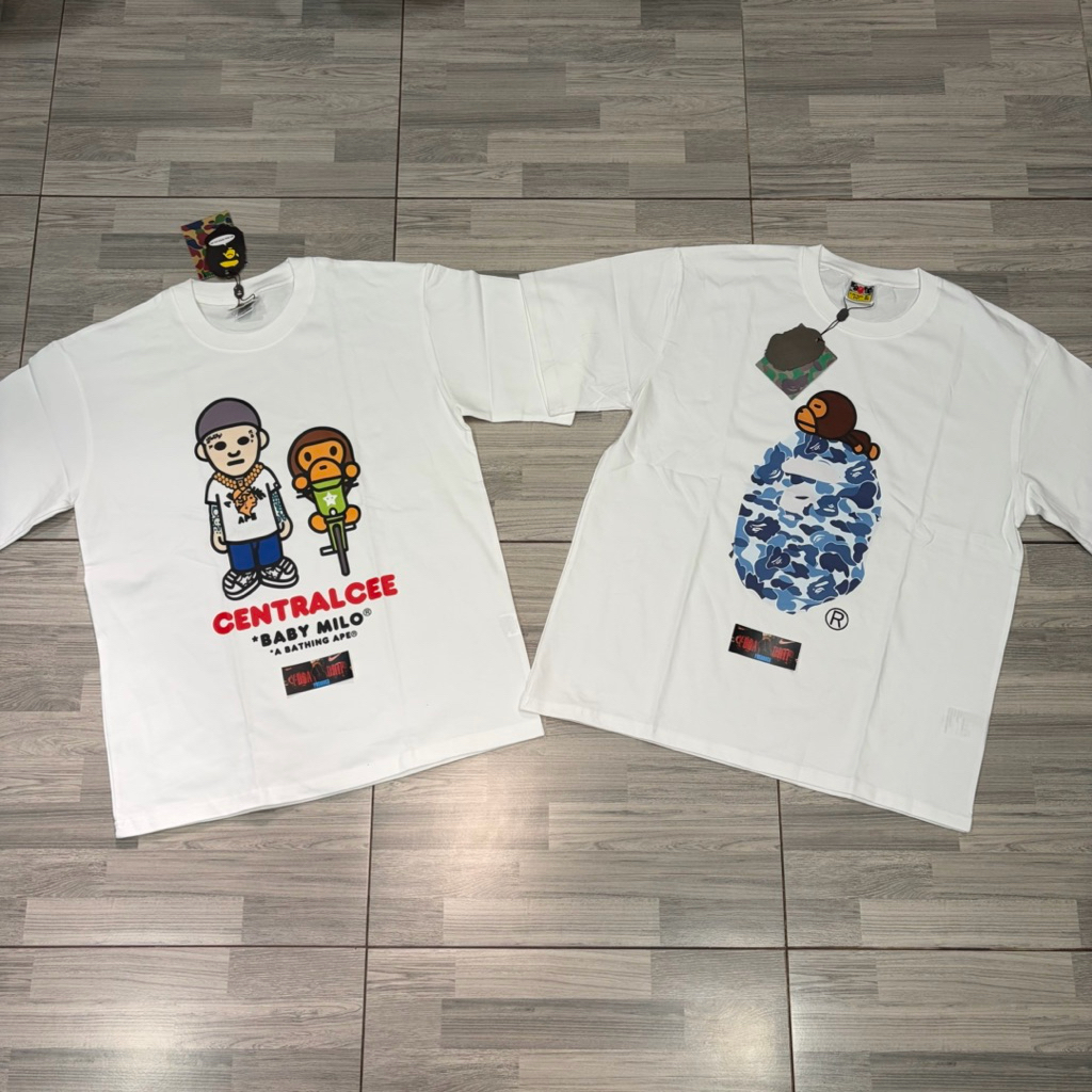 Central Cee Bapé เสื้อยืดสีขาว พรีออเดอร์