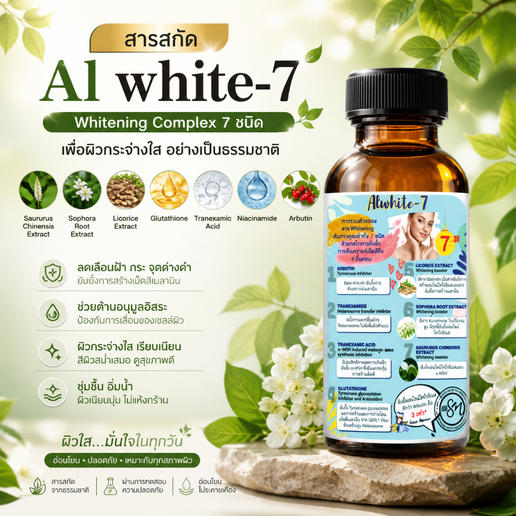 สารสกัดรวม สารสกัดผิวขาวใส  Al white-7 ขนาด50กรัม
