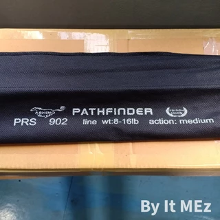[ ของแท้ ] คันเบ็ดตกปลา Ashino Pathfinder คันสปิ๋ว คันตกปลาเกล็ด ด้ามก๊อกเคลือบ ลาย X-Cross Line 8-16LB