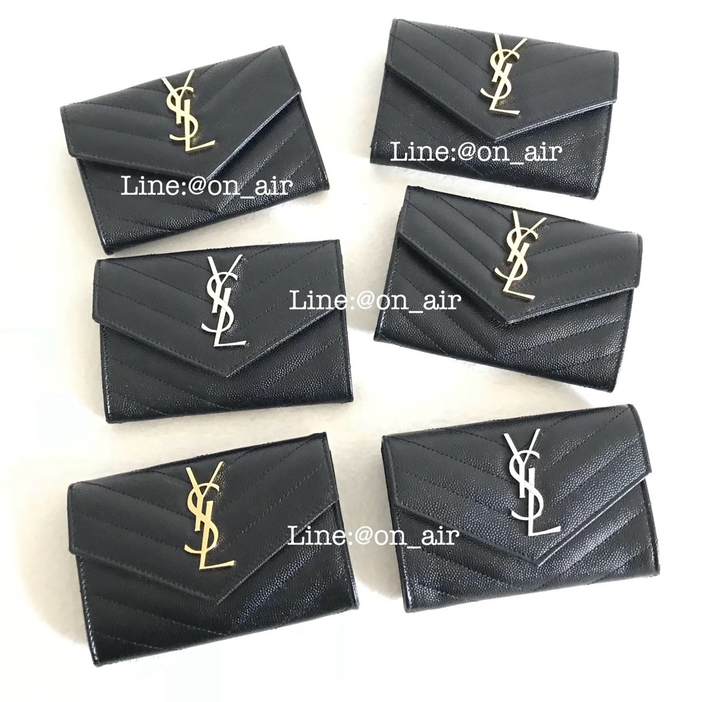 🎉ของแท้ ถูกที่สุด👍🏻New ysl small envelope wallet กระเป๋าสตางค์ สวยมาก สุดฮิต