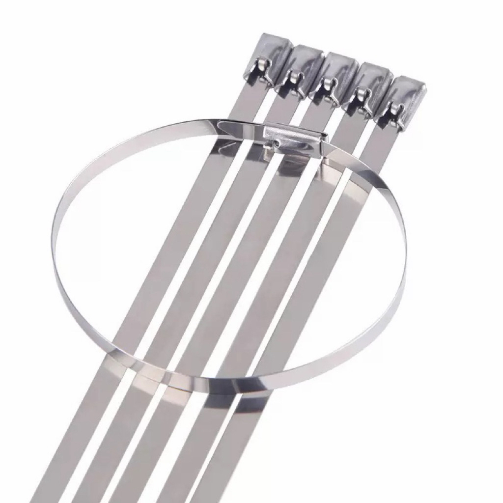Cable Tie 4.6mm 200 MM เคเบิ้ลไทร์ สแตนเลส304 สายรัด เคเบิ้ลไทร์สแตนเลส ( 20 ชิ้น )