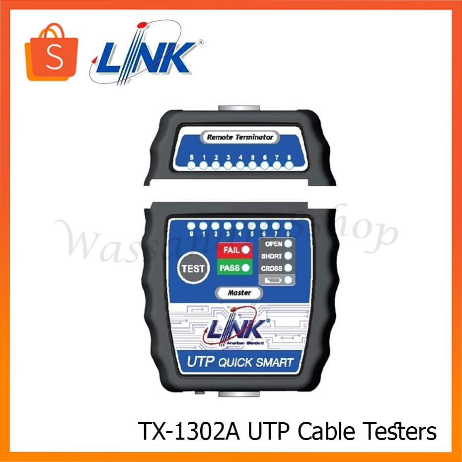 Link TX-1302A UTP Cable Testers, Quickly Smart Tester by auto Scanning, Low battery Indication