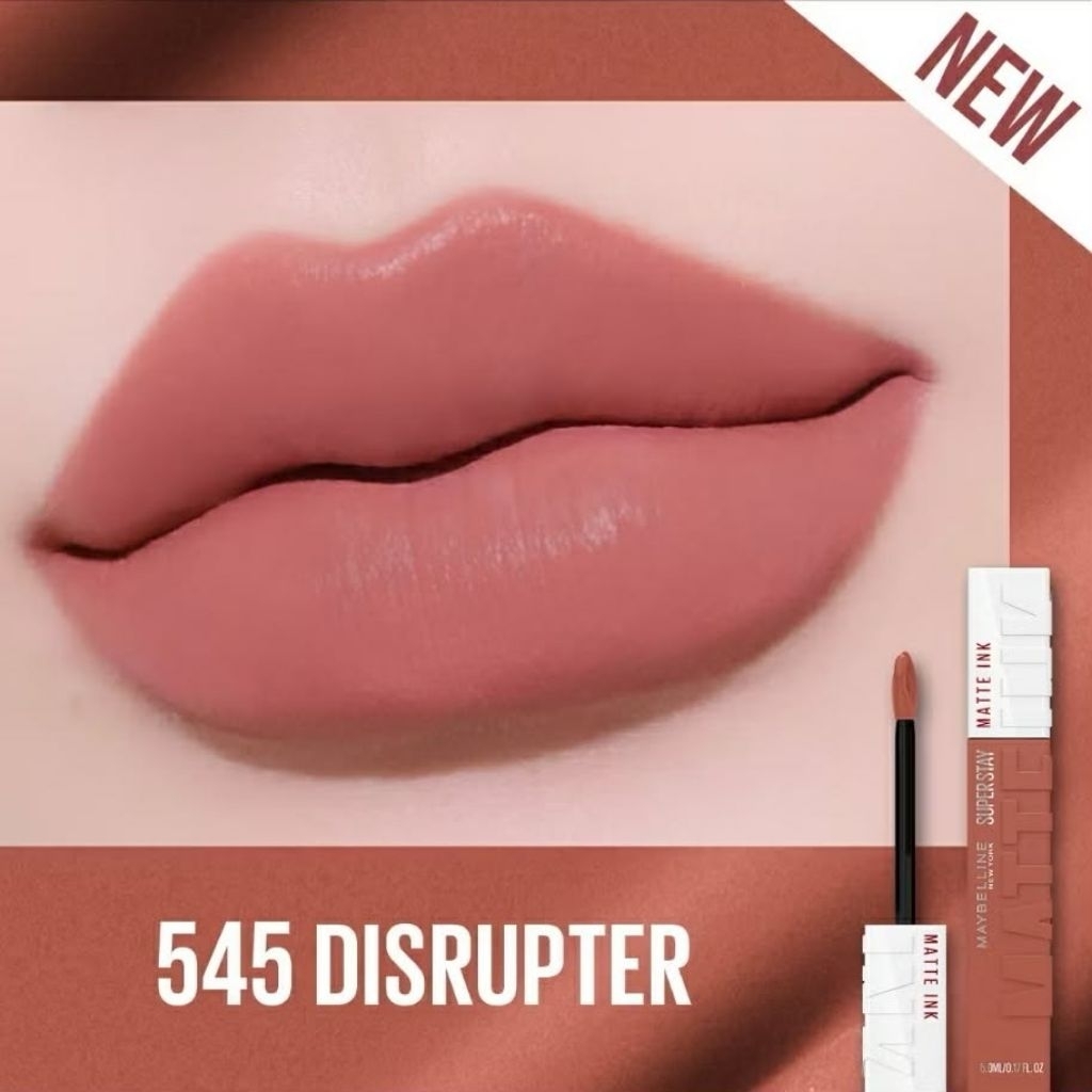MAYBELLINE SUPER STAY MATTE INK เบอร์ 545 DISRUPTER ลิปจิ้มจุ่มเนื้อแมท เมย์เบลลีน ซุปเปอร์ สเตย์ แม