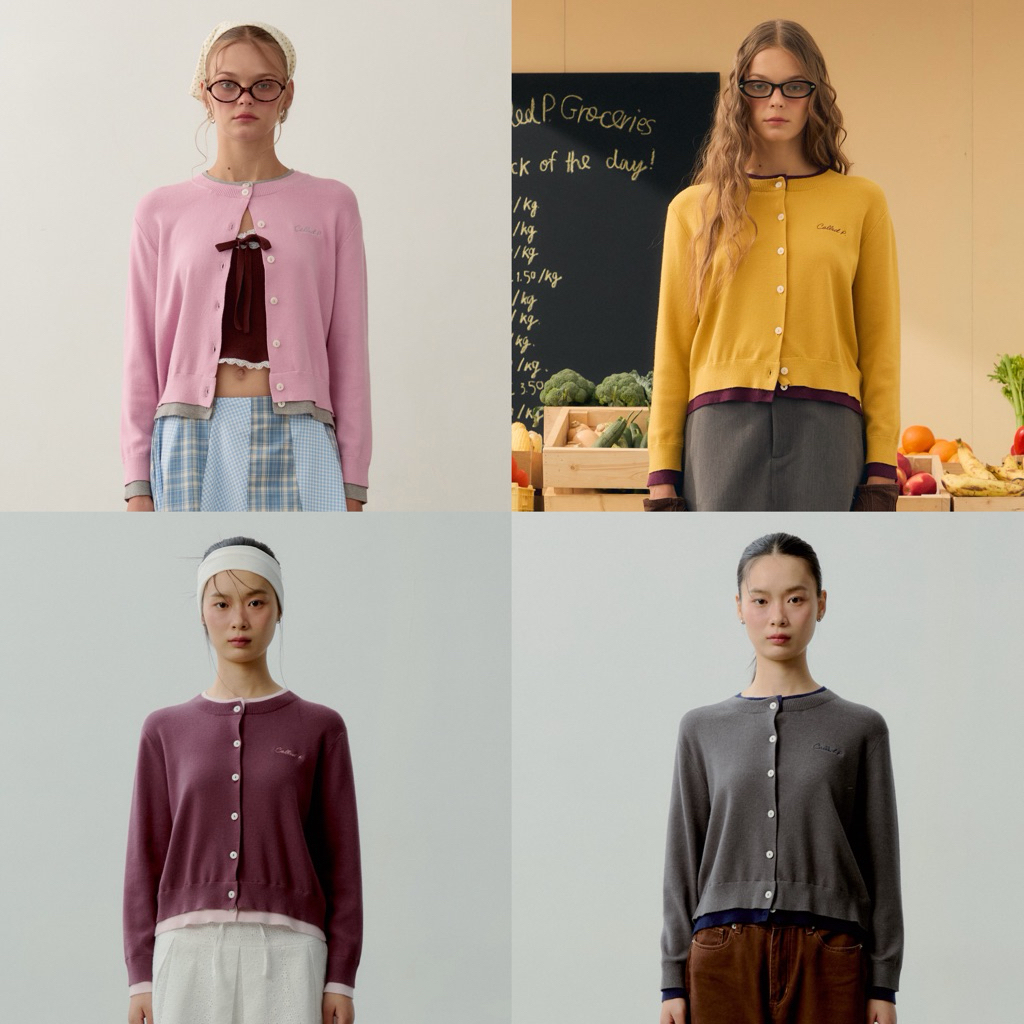 Jane Layer Cardigan คาร์ดิแกนไหมพรม ดีเทลเลเยอร์