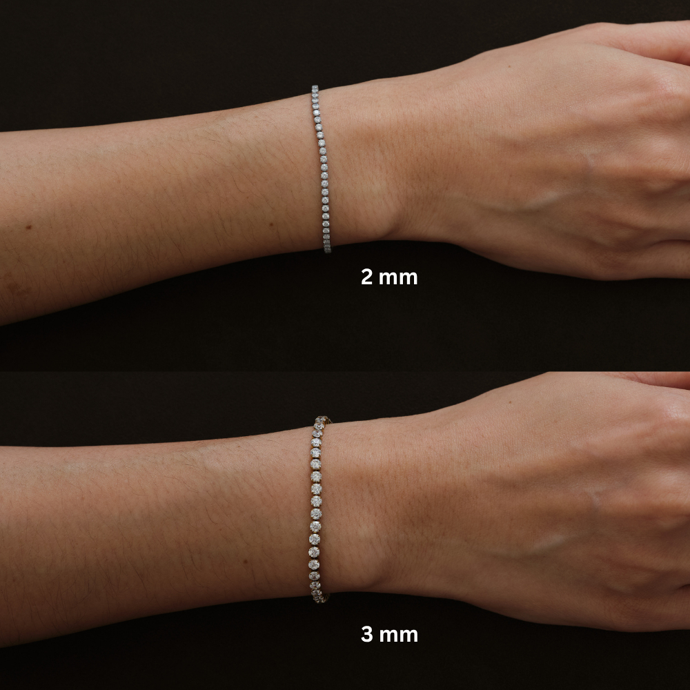 (3 mm) Bemet tennis bracelet กำไลสแตนเลส ราคา ถูกที่สุด ดีลบีเคเค แกลเลอรีภาพที่ 6