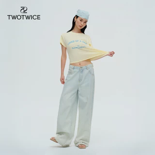 (พร้อมส่ง) Twotwice - Sea of Sameness Baby Tee - เสื้อยืดทรงสั้น