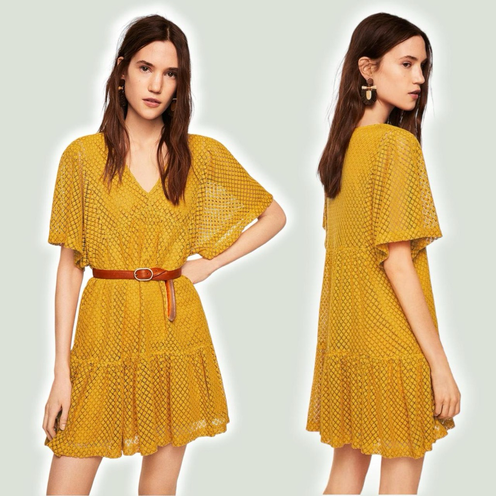 Mango Mustard Yellow Dress