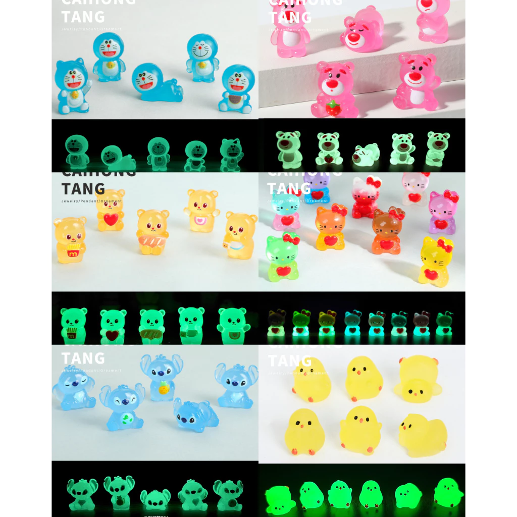 พร้อมส่ง ของตกแต่ง สะสม DIY งานจิ๋ว เรืองแสง (10 ชิ้น)