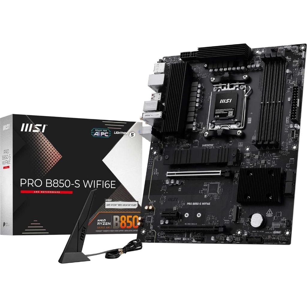 MSI PRO B850-S WIFI6E Motherboard, ATX AM5 - DDR5