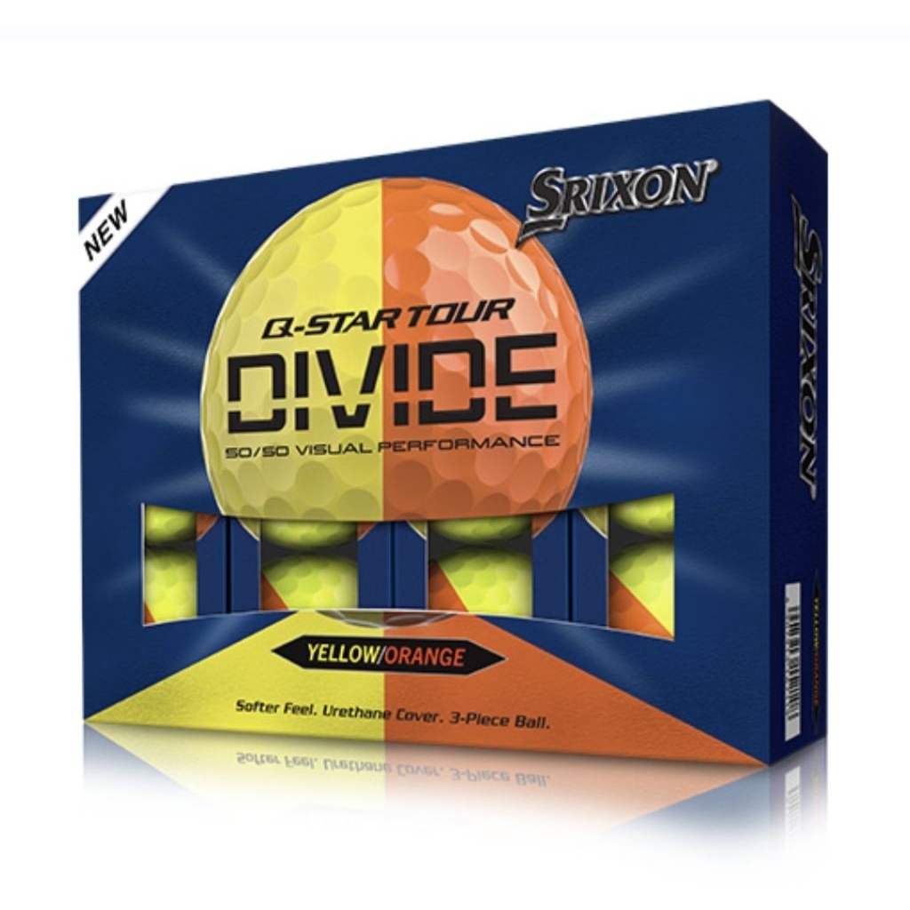 Q-STAR TOUR DIVIDE Yellow/Orange golf balls