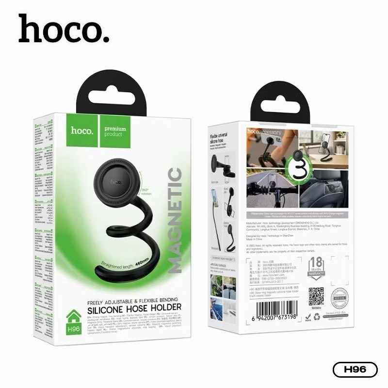 HOCO H96 ที่ยึดมือถือแม่เหล็ก แบบสายซิลิโคน ปรับงอได้ ใช้ได้หลากหลาย ยึดมือถือแน่น ที่ยึดโทรศัพท์