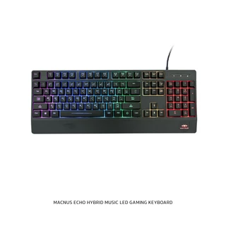 Best Seller!! คีย์บอร์ดเกมส์มิ่ง ยี่ห้อ MACNUS รุ่น ECHO HYBRID MUSIC LED GAMING KEYBOARD