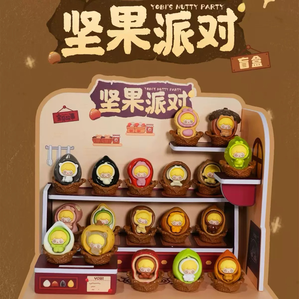 (ย99)โมเดล : YOBI’S Nutty Party Magnet Hey Lovers Series Blind Box